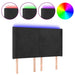 Tăblie de pat cu LED, negru, 147x16x118/128 cm, catifea - WALTI WALTI