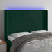 Tăblie de pat cu LED, verde închis, 147x16x118/128 cm, catifea - WALTI WALTI