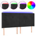 Tăblie de pat cu LED, negru, 163x16x118/128 cm, catifea - WALTI WALTI