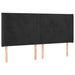 Tăblie de pat cu LED, negru, 163x16x118/128 cm, catifea - WALTI WALTI
