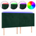 Tăblie de pat cu LED, verde închis, 183x16x118/128 cm, catifea - WALTI WALTI
