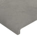 Tăblie de pat cu LED, gri deschis, 203x16x118/128 cm, catifea - WALTI WALTI