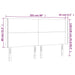 Tăblie de pat cu LED, roz, 203x16x118/128 cm, catifea - WALTI WALTI