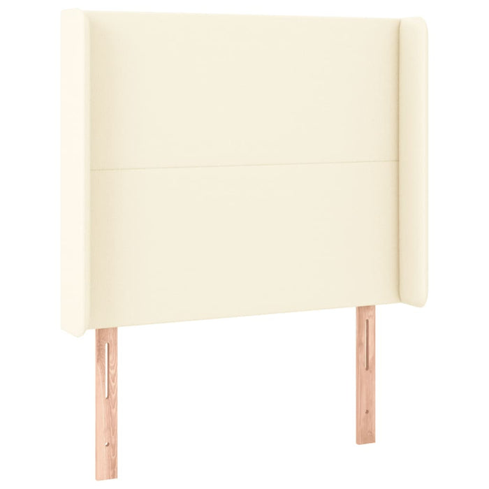 Tăblie de pat cu LED, crem, 83x16x118/128 cm, piele ecologică - WALTI WALTI