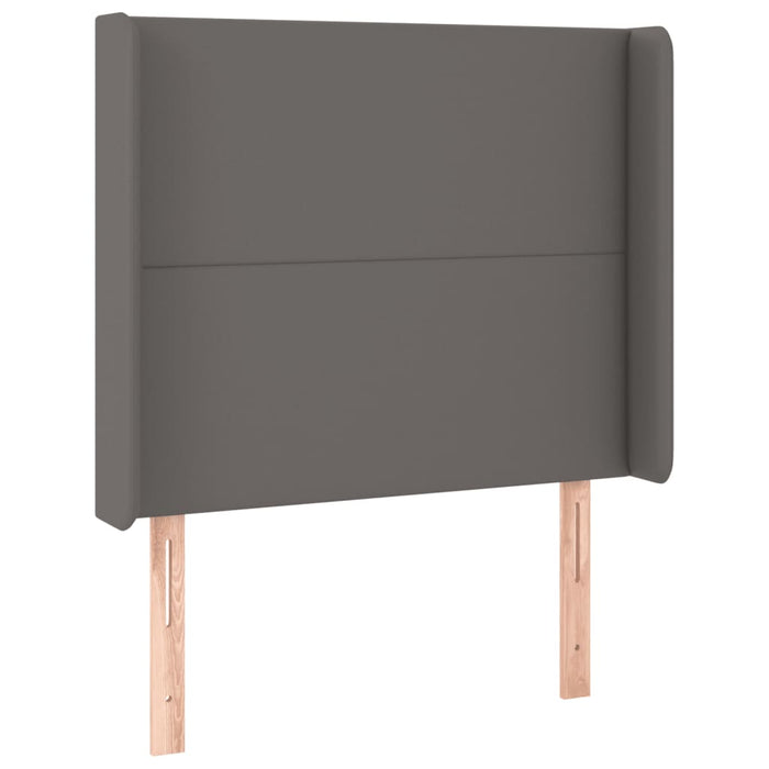 Tăblie de pat cu LED, gri , 83x16x118/128 cm, piele ecologică - WALTI WALTI