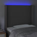 Tăblie de pat cu LED, gri , 83x16x118/128 cm, piele ecologică - WALTI WALTI