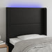 Tăblie de pat cu LED, negru, 93x16x118/128 cm, piele ecologică - WALTI WALTI