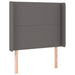 Tăblie de pat cu LED, gri , 93x16x118/128 cm, piele ecologică - WALTI WALTI