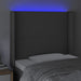 Tăblie de pat cu LED, gri , 93x16x118/128 cm, piele ecologică - WALTI WALTI