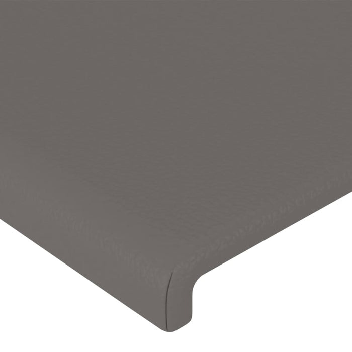 Tăblie de pat cu LED, gri , 93x16x118/128 cm, piele ecologică - WALTI WALTI