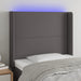 Tăblie de pat cu LED, gri , 93x16x118/128 cm, piele ecologică - WALTI WALTI
