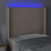 Tăblie de pat cu LED cappuccino 93x16x118/128cm piele ecologică - WALTI WALTI