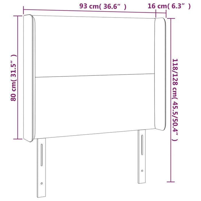 Tăblie de pat cu LED cappuccino 93x16x118/128cm piele ecologică - WALTI WALTI