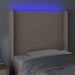 Tăblie de pat cu LED, cappuccino, 103x16x118/128 cm, piele eco - WALTI WALTI