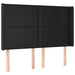 Tăblie de pat cu LED, negru, 147x16x118/128 cm, piele ecologică - WALTI WALTI