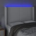 Tăblie de pat cu LED, alb, 147x16x118/128 cm, piele ecologică - WALTI WALTI