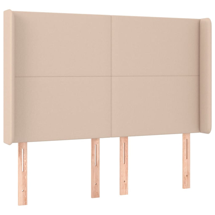 Tăblie de pat cu LED, cappuccino, 147x16x118/128 cm, piele eco - WALTI WALTI