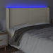 Tăblie de pat cu LED, crem, 183x16x118/128 cm, piele ecologică - WALTI WALTI