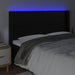 Tăblie de pat cu LED, negru, 203x16x118/128 cm, piele ecologică - WALTI WALTI