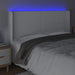 Tăblie de pat cu LED, alb, 203x16x118/128 cm, piele ecologică - WALTI WALTI