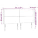 Tăblie de pat cu LED, alb, 203x16x118/128 cm, piele ecologică - WALTI WALTI