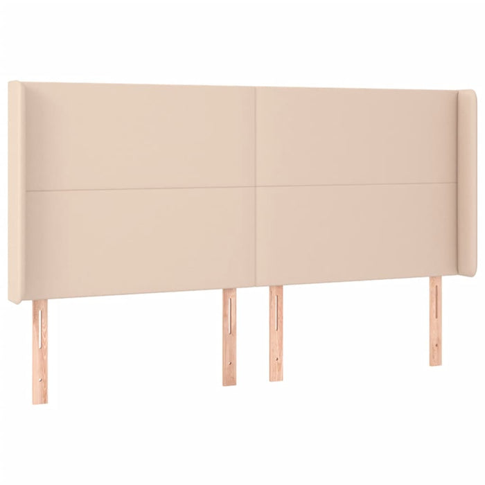 Tăblie de pat cu LED, cappuccino, 203x16x118/128 cm, piele eco - WALTI WALTI
