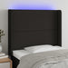 Tăblie de pat cu LED, negru, 93x16x118/128 cm, textil - WALTI WALTI