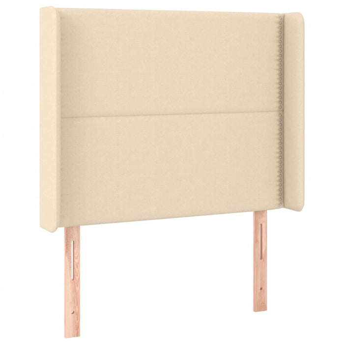 Tăblie de pat cu LED, crem, 93x16x118/128 cm, textil - WALTI WALTI