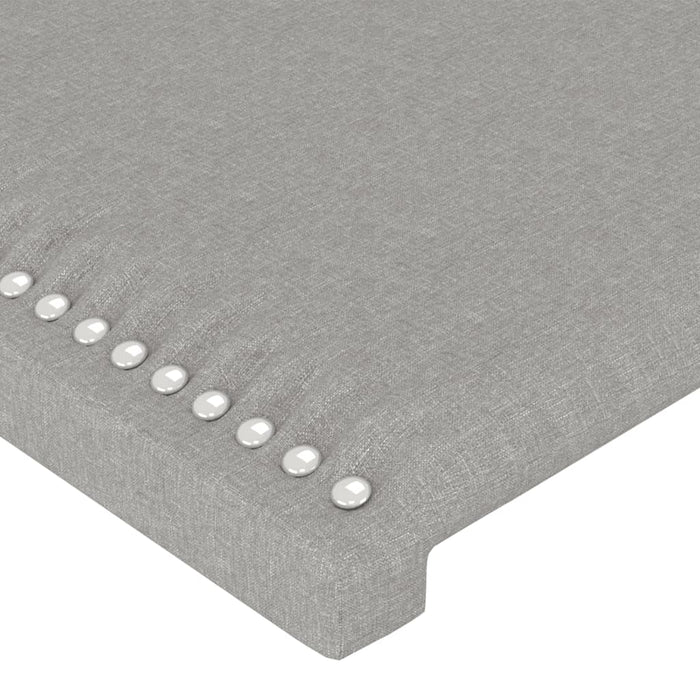 Tăblie de pat cu LED, gri deschis, 147x16x118/128 cm, textil - WALTI WALTI