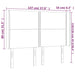 Tăblie de pat cu LED, crem, 147x16x118/128 cm, textil - WALTI WALTI