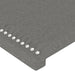 Tăblie de pat cu LED, gri închis, 183x16x118/128 cm, textil - WALTI WALTI