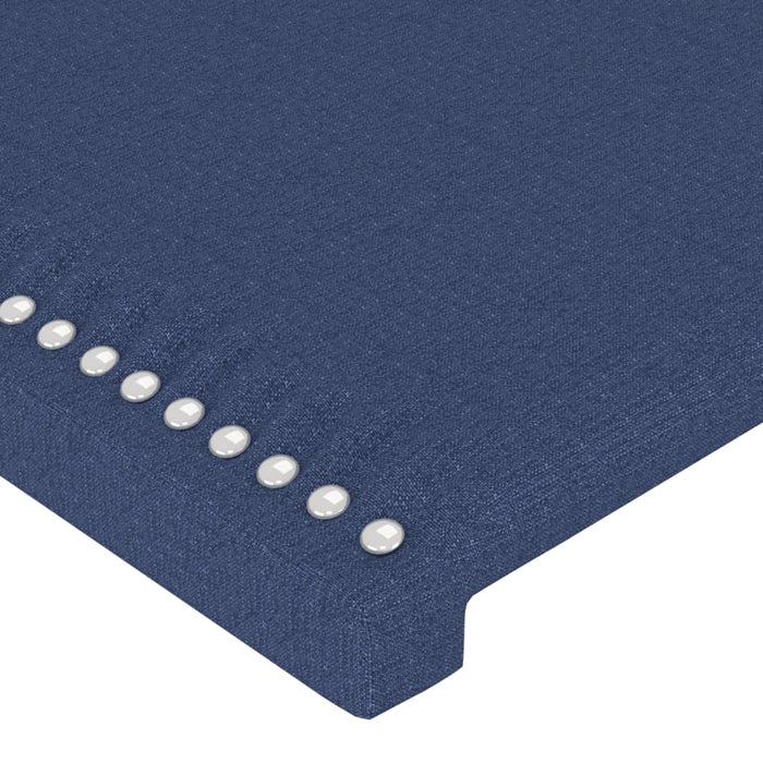 Tăblie de pat cu LED, albastru, 203x16x118/128 cm, textil - WALTI WALTI