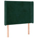 Tăblie de pat cu LED, verde închis, 93x16x118/128cm, catifea - WALTI WALTI