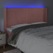 Tăblie de pat cu LED, roz, 163x16x118/128 cm, catifea - WALTI WALTI