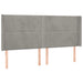 Tăblie de pat cu LED, gri deschis, 203x16x118/128 cm, catifea - WALTI WALTI