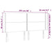 Tăblie de pat cu LED, negru, 203x16x118/128 cm, catifea - WALTI WALTI