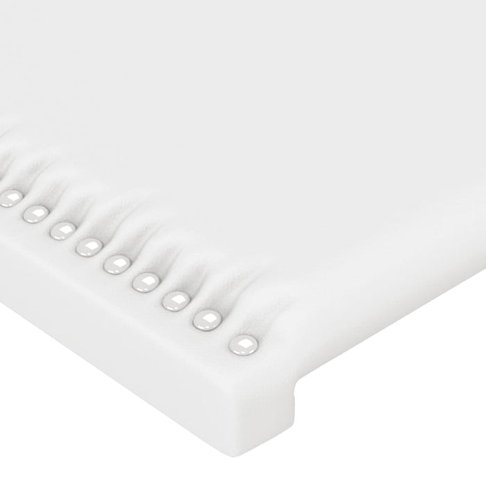 Tăblie de pat cu LED, alb, 103x16x118/128 cm, piele ecologică - WALTI WALTI