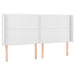 Tăblie de pat cu LED, alb, 203x16x118/128 cm, piele ecologică - WALTI WALTI