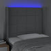 Tăblie de pat cu LED, gri deschis, 83x16x118/128 cm, textil - WALTI WALTI