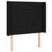 Tăblie de pat cu LED, negru, 83x16x118/128 cm, textil - WALTI WALTI