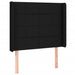 Tăblie de pat cu LED, negru, 93x16x118/128 cm, textil - WALTI WALTI