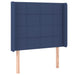 Tăblie de pat cu LED, albastru, 93x16x118/128 cm, textil - WALTI WALTI