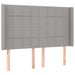 Tăblie de pat cu LED, gri deschis, 147x16x118/128 cm, textil - WALTI WALTI