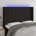 Tăblie de pat cu LED, negru, 147x16x118/128 cm, textil - WALTI WALTI