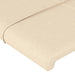 Tăblie de pat cu LED, crem, 147x16x118/128 cm, textil - WALTI WALTI