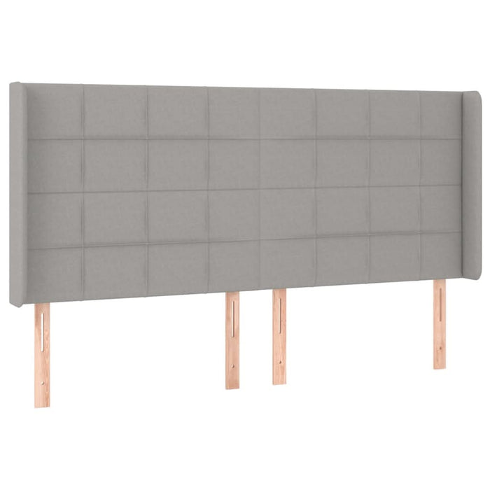 Tăblie de pat cu LED, gri deschis, 163x16x118/128 cm, textil - WALTI WALTI