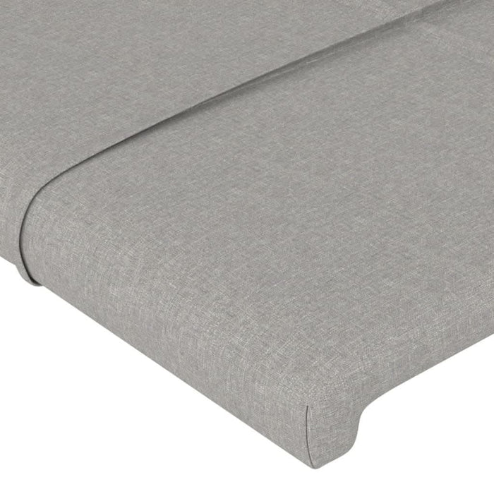 Tăblie de pat cu LED, gri deschis, 163x16x118/128 cm, textil - WALTI WALTI