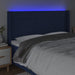 Tăblie de pat cu LED, albastru, 183x16x118/128 cm, textil - WALTI WALTI