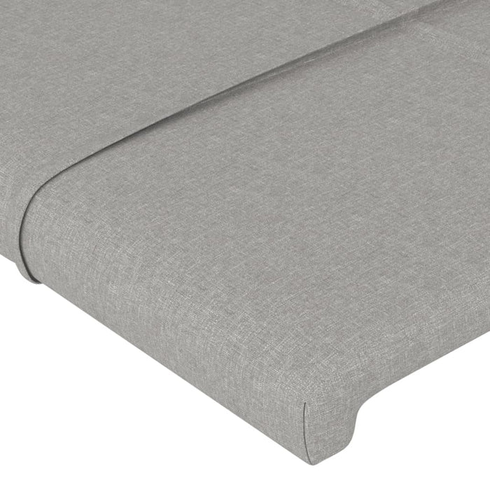Tăblie de pat cu LED, gri deschis, 203x16x118/128 cm, textil - WALTI WALTI