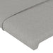 Tăblie de pat cu LED, gri deschis, 203x16x118/128 cm, textil - WALTI WALTI
